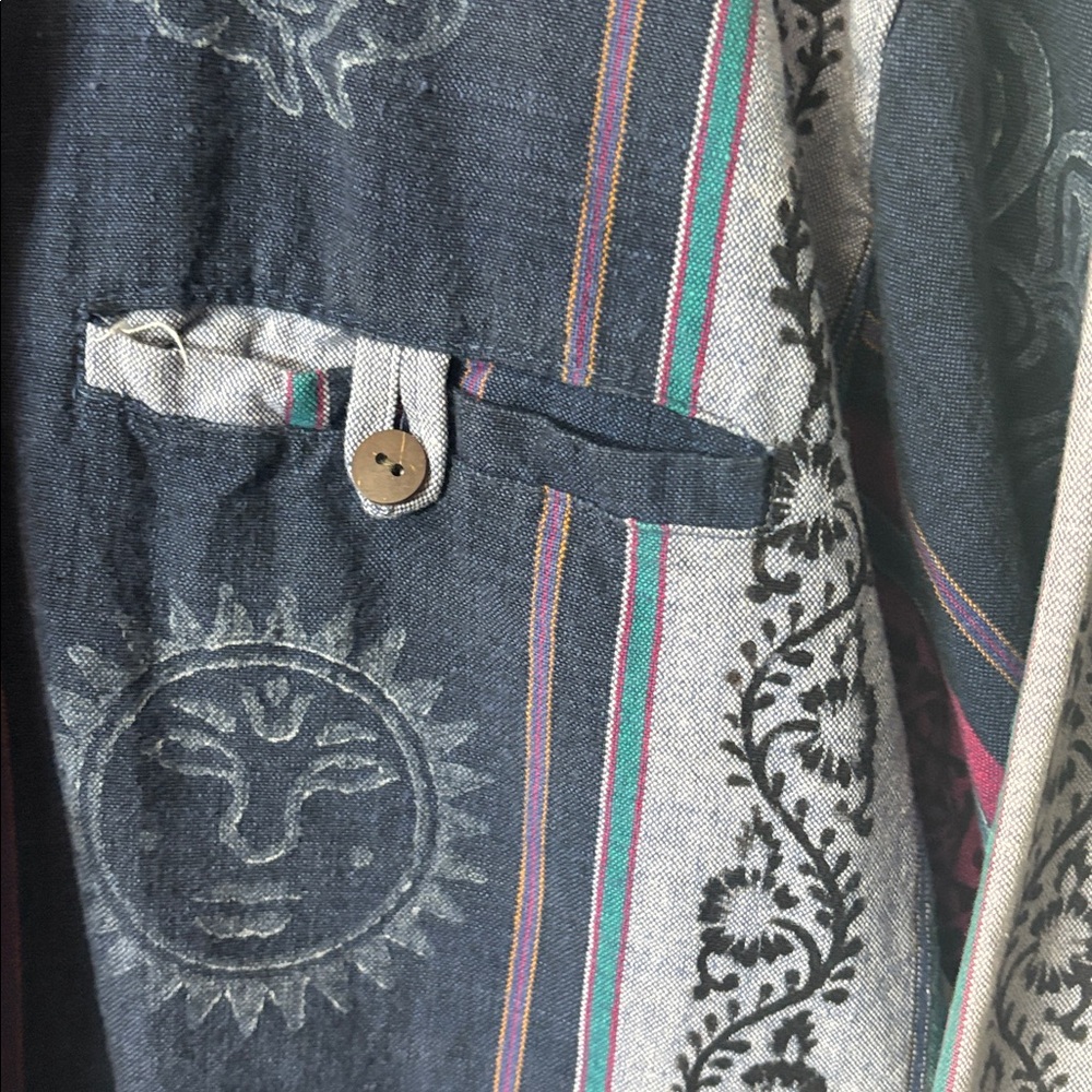 100% Cotton Multicolor Patterned Jacket - image 2